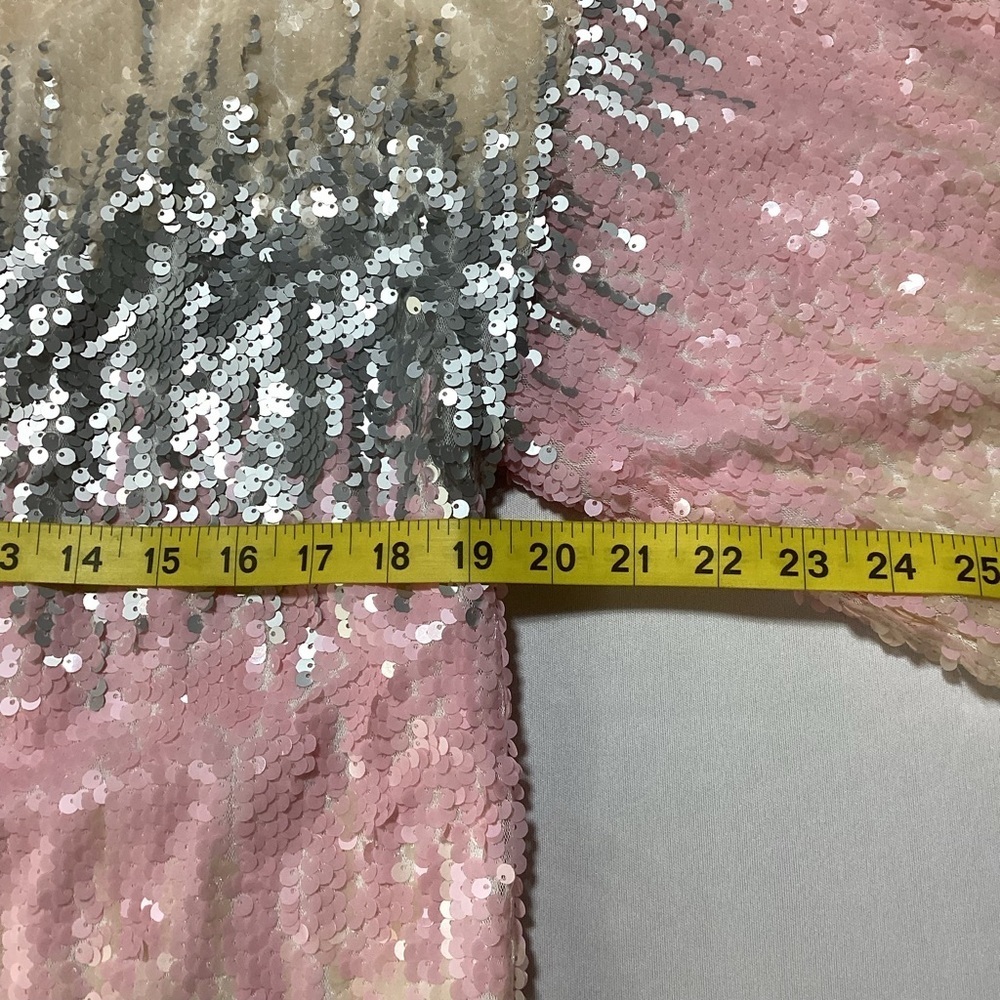Boohoo Sequin Kimono Cardigan Cream and Pink - Picture 11 of 14